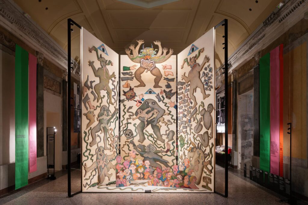 Enrico Baj. Baj chez Baj, exhibition view, Palazzo Reale, Milano, 2024 - Courtesy Archivio Enrico Baj, Electa. Ph. Lorenzo Palmieri