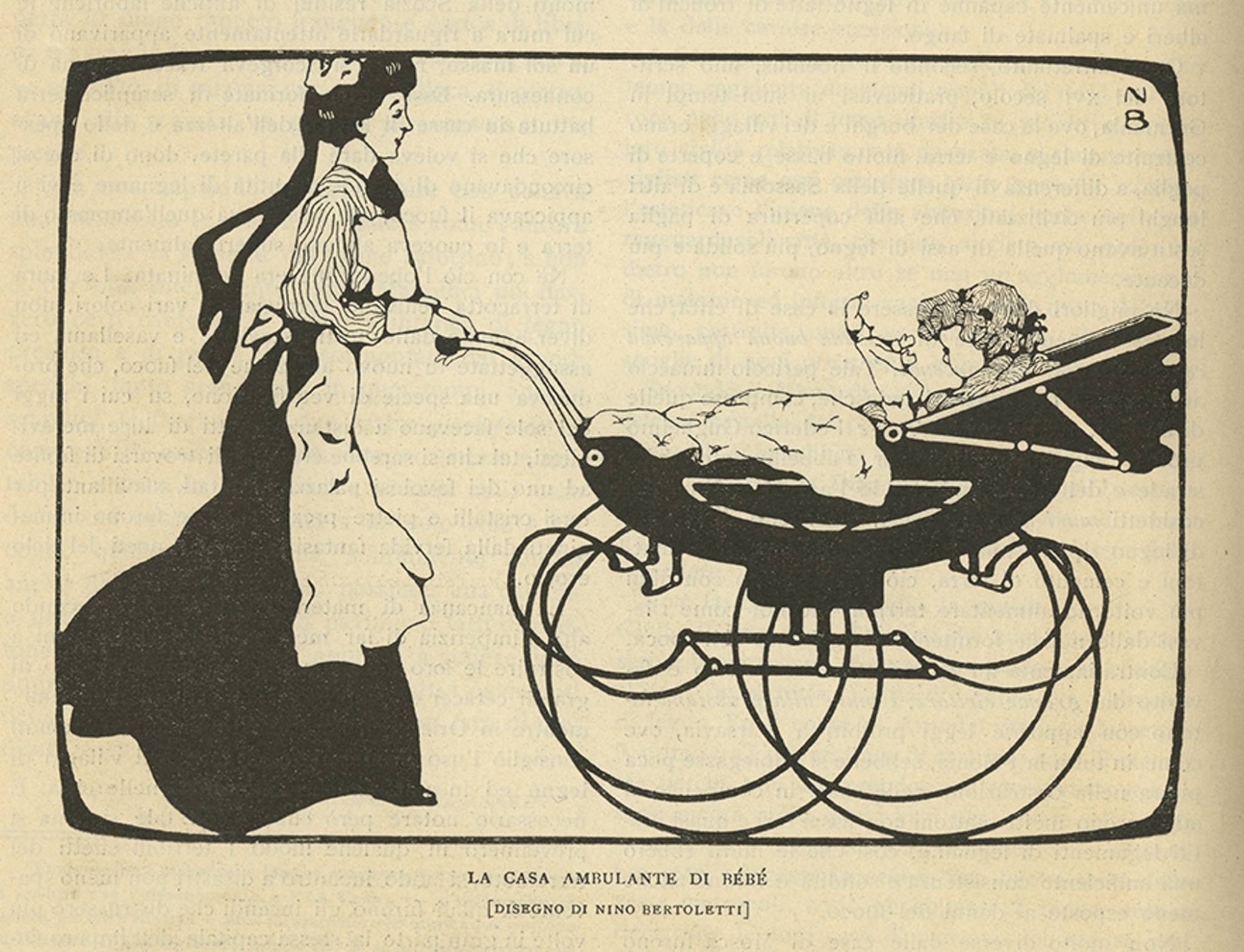 Nino Bertoletti_illustrazione in La Casa - Rivista quindicinale illustrata_a. II vol. 1_1 gennaio - 16 giugno 1909