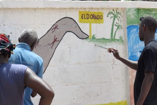 Disegni murali dopo Tunka a Tanghin (Burkina Faso) 2022, ph Espace Culturel Gambidi