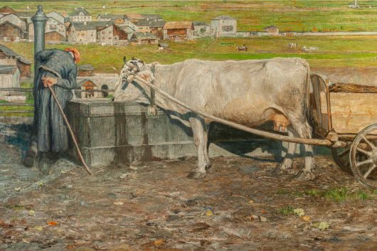 Giovanni Segantini (Arco, 1858 - Pontresina, 1899), Sole d’autunno (dettaglio), 1887, Comune di Arco, Galleria Civica G. Segantini