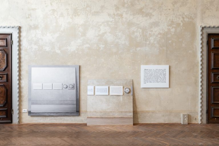 Installation view, The-exchange-value-of-language-has-fallen-to-zero, Casa dei Tre Oci, Venezia, 2026, ph. Marco Cappelletti